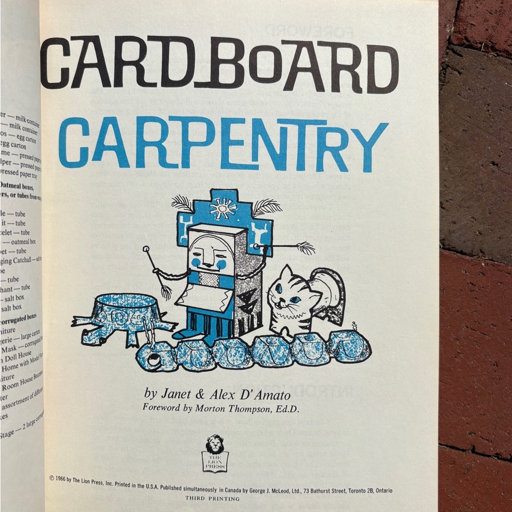 1966 Cardboard Carpentry Kids Children’s DIY Projects Animals Summer Vacation - Picture 8 of 9